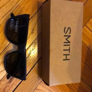 Matte black Smith Optics Lowdown 2 sports glasses. ChromaPop polarized lenses.
